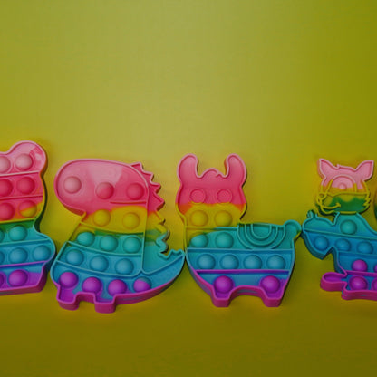 Rainbow Animal Fidget Popper