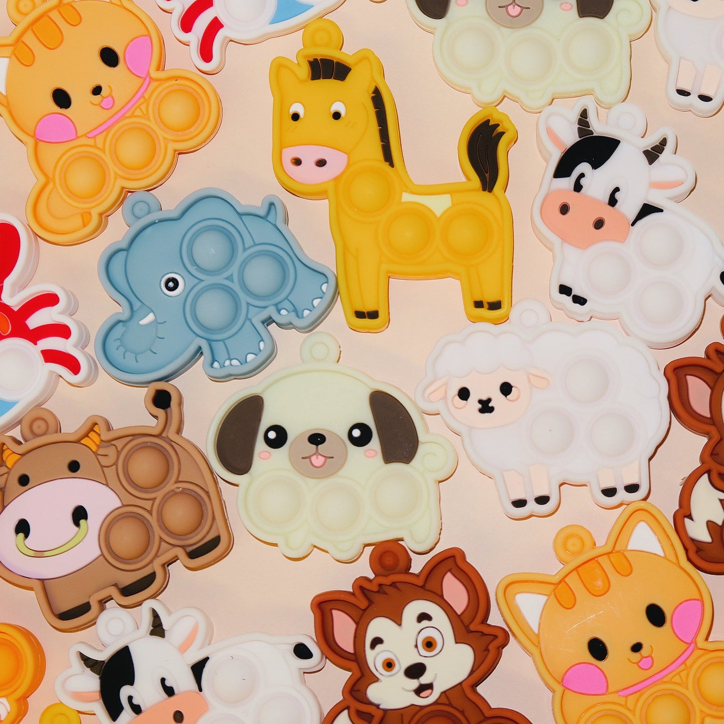 Animal Pop Fidget Toy Keychains